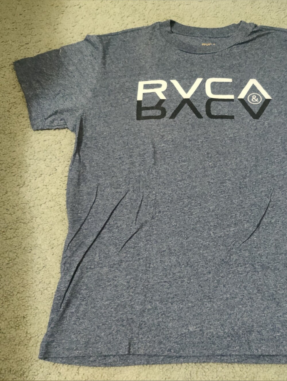 RVCA Heather Navy Logo Tee